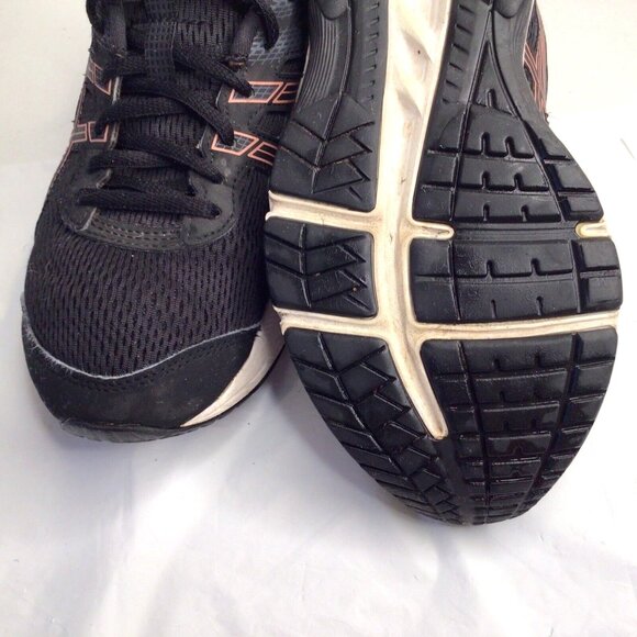 Asics Gel Contend 6 Black Running Shoes Sneakers Gym Walking Athletic Size 7.5 - Picture 4 of 11